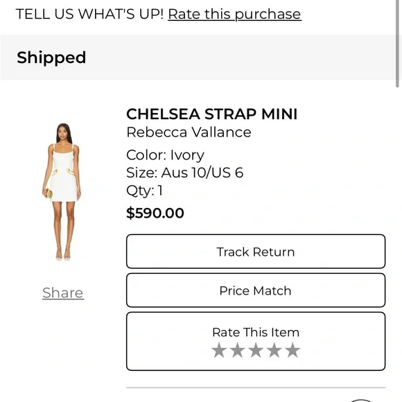 Rebecca Vallance Chelsea Strap White Mini Dress size 6 - Picture 5 of 9